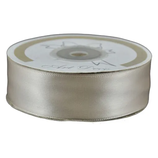 Rola panglica satin Crem 25 mm x 25 m