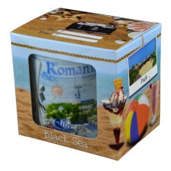 Cana realizata din ceramica in cutie - Design Black Sea (Model 1)