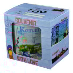 Cana realizata din ceramica in cutie - Design Black Sea (Model 2)