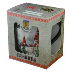Cana realizata din ceramica in cutie - Design Castelul Bran - Diverse modele (Model 2)