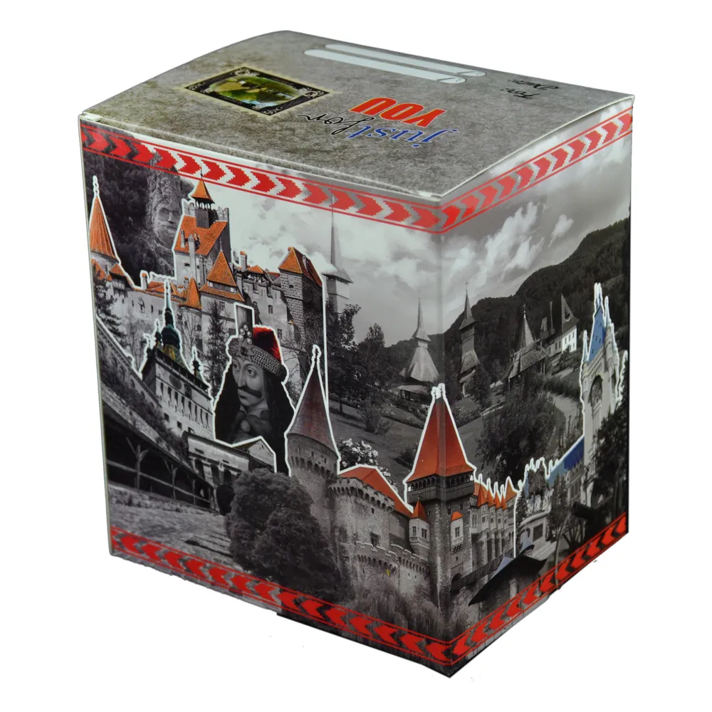 Cana realizata din ceramica in cutie - Design Castelul Bran - Diverse modele (Model 2) Cana realizata din ceramica in cutie - Design Castelul Bran - Diverse modele (Model 2)