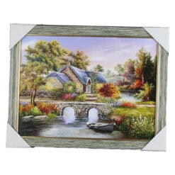 Tablou canvas cu rama de lemn 27x35 CM - Design Floral / Peisaj - Diferite modele