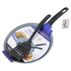 Tigaie din aluminiu marmorat cu spatula