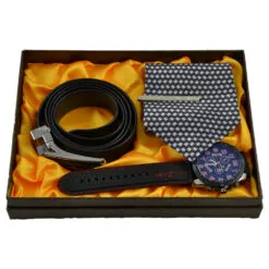 Set cadou 3 piese pentru barbati - Ceas/Curea/Cravata