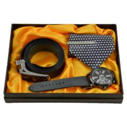 Set cadou 3 piese pentru barbati - Ceas/Curea/Cravata