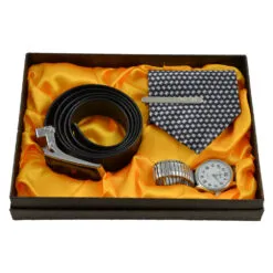 Set cadou 3 piese pentru barbati - Ceas/Curea/Cravata