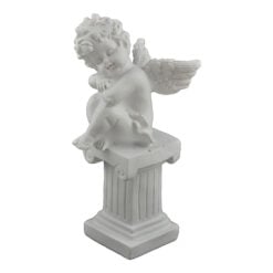 Statueta inger pe stalp din ipsos 18 CM