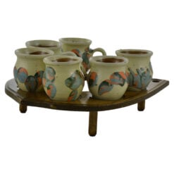Set 6 cani realizate din ceramica pe un suport in forma de potcoava - Diverse modele