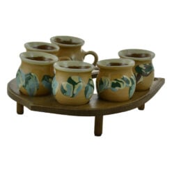 Set 6 cani realizate din ceramica pe un suport in forma de potcoava - Diverse modele