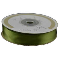 Rola panglica satin Verde olive 15 mm x 25 m