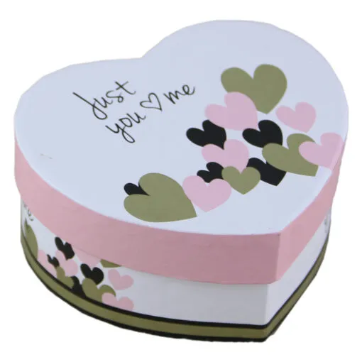 Cutie cadou inimioara  Floral/Heart 11 CM - se vinde 12 buc/bax