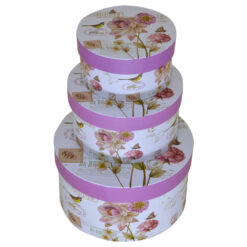 Set 3 cutii rotunde pentru cadouri/depozitare - Diverse modele