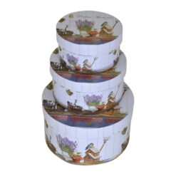 Set 3 cutii rotunde pentru cadouri/depozitare - Diverse modele