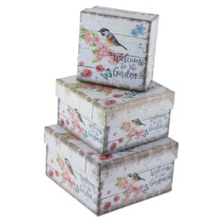 Set 3 cutii cadou patrate 13x8 CM