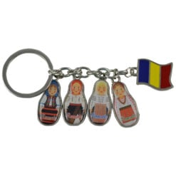Breloc realizat din metal - Design traditional romanesc