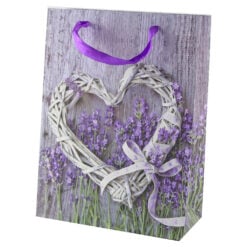 Punga cadou din hartie 18x24 CM - Inima Lavanda