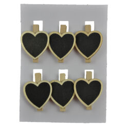 Set 6 decoratiuni cu clema din lemn - 2 modele