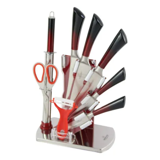Set cutite de bucatarie cu suport (9 piese)