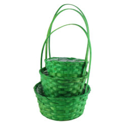 Set 3 cosuri din bambus pentru aranjamente florale