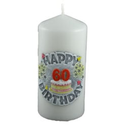 Lumanare in forma cilindrica - Design Happy Birthday - Diverse modele