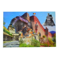 Magnet frigider din plastic Romania 8x5 CM