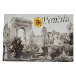 Magnet frigider din plastic Romania 8x5 CM