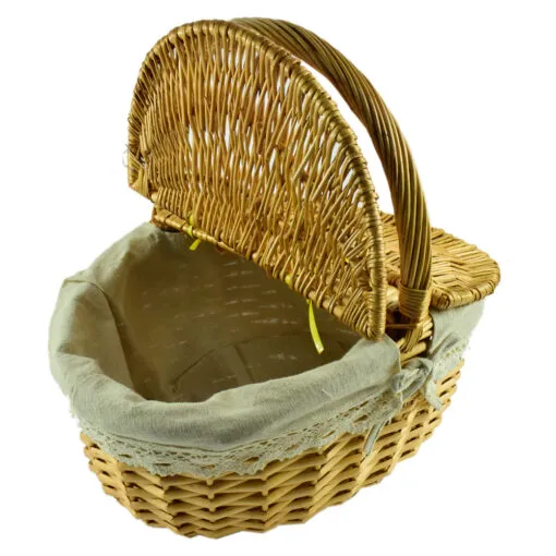 Cos cumparaturi/picnic realizat din rachita