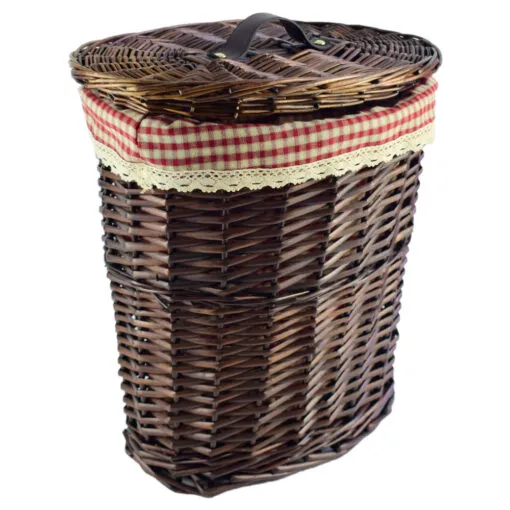 Cos oval pentru rufe realizat din rachita (Model 2)