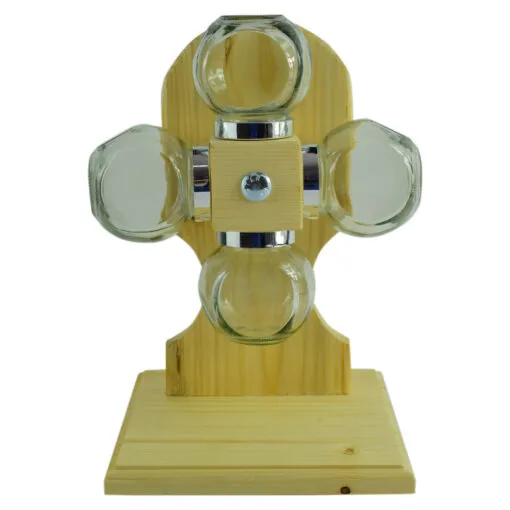 Set 4 recipiente pentru condimente cu suport - Diverse culori (Model 2)