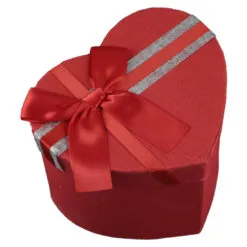Cutie cadou in forma de inima cu snur 14x12 CM - se vinde 4 buc/bax
