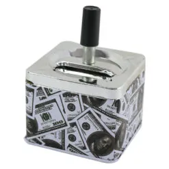 Scrumiera antivant din metal 9x9x12 CM