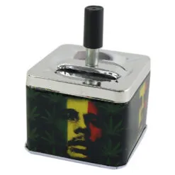 Scrumiera antivant din metal 9x9x12 CM