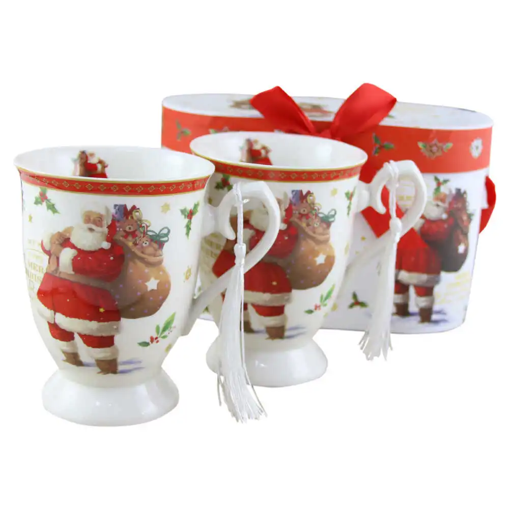 Set 2 cani din ceramica in cutie cadou - Merry Christmas Set 2 cani din ceramica in cutie cadou - Merry Christmas