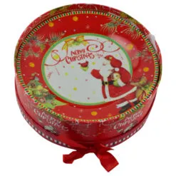 Set 6 farfurii intinse in cutie cadou - Design Craciun cu mesajul "Merry Christmas"