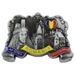 Magnet frigider din metal Romania/Vlad Tepes 8x5 CM