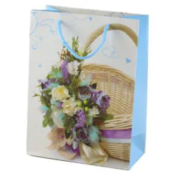 Punga cadou din hartie 18x24 CM - Cos floral