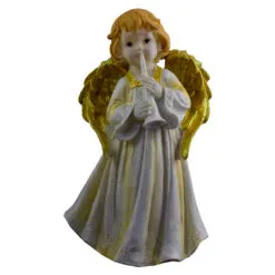 Figurina ingeras cu instrument muzical din rasina 23 CM