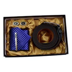 Set cadou 4 piese pentru barbati - Cravata/Curea/Butoni manseta
