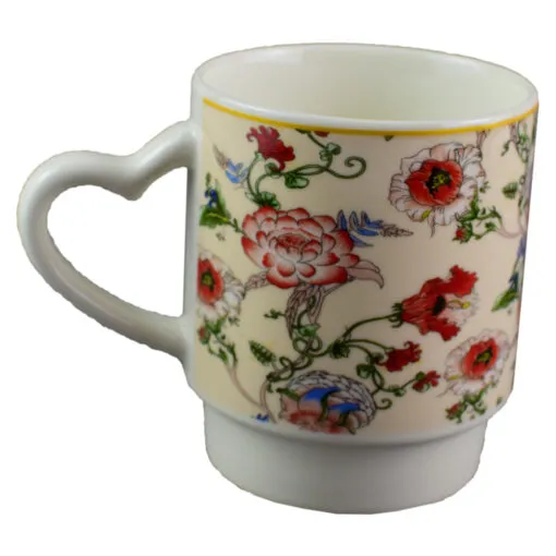 Cana realizata din ceramica - Design cu flori - Diverse modele (Model 2)