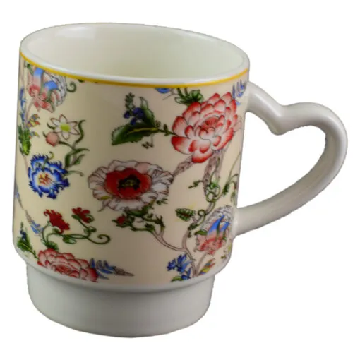 Cana realizata din ceramica - Design cu flori - Diverse modele (Model 2)