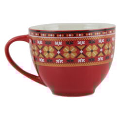 Cana din ceramica 7 CM cu motive traditionale romanesti