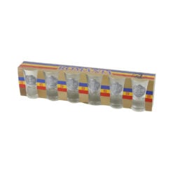 Set 6 pahare cu eticheta metalica "60 "