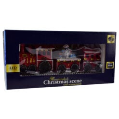 Decoratiune cu led pentru Craciun - Tren cu vagoane si figurina