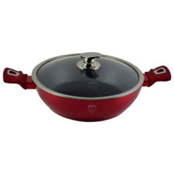 Cratita Berlinger Haus din aluminiu turnat cu capac sticla - Burgundy