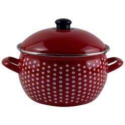 Oala emailata cu capac 4.8 L - Design cu buline