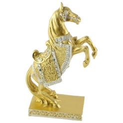 Figurina cal din rasina aurie 27 CM