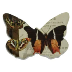 Magnet frigider Fluture din ceramica 8x5 CM - Vintage