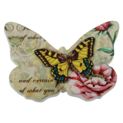 Magnet frigider Fluture din ceramica 8x5 CM - Vintage