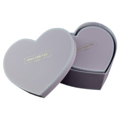 Set 2 cutii cadou in forma de inima - Design cu mesajul "Only for you" - Roz