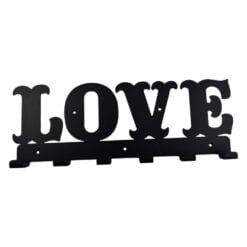 Suport pentru chei din metal Love 44x15 CM